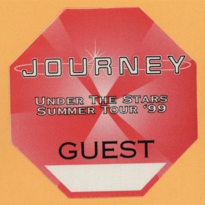 Journey 1999 Under The Stars Concert Tour Guest Backstage Pass