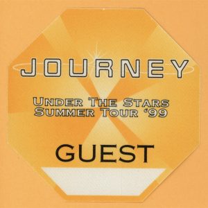 Journey 1999 Under The Stars Concert Tour Guest Backstage Pass