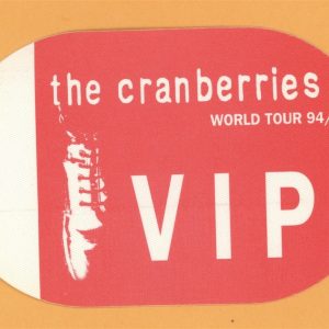 The Cranberries 1994 No Need to Argue Concert Tour VIP Backstage Pass