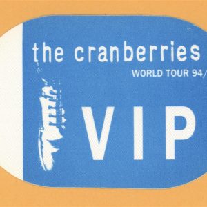 The Cranberries 1994 No Need to Argue Concert Tour VIP Backstage Pass