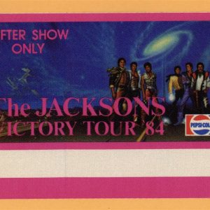 The Jacksons 1984 Michael Jackson Concert Tour AFTER SHOW Backstage Pass