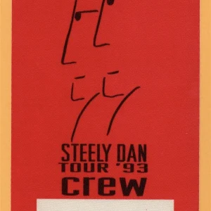 Steely Dan 1993 Concert Tour Crew Backstage Pass