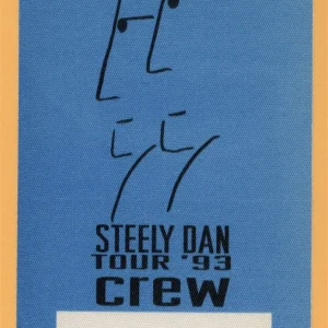 Steely Dan 1993 Concert Tour Crew Backstage Pass