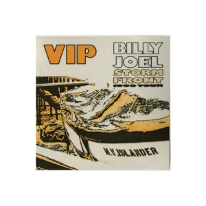 Billy Joel 1990 Storm Front Concert Tour VIP Backstage Pass