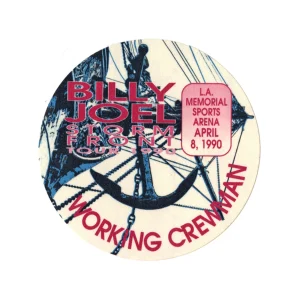 Billy Joel 1990 Storm Front Concert Tour Working Backstage Pass