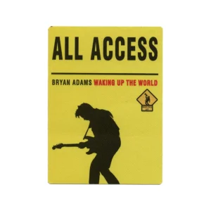Bryan Adams 1991 Waking up the World Concert Tour All Access Backstage Pass