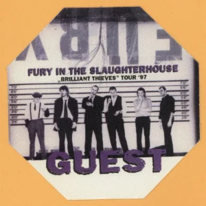 Fure In The Slaughterhouse 1997 Brilliant Thieves Concert Tour Backstage Pass