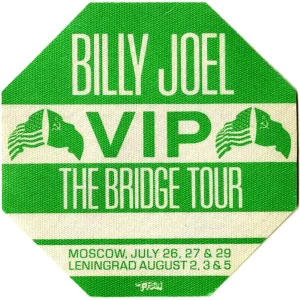 Billy Joel 1986 The Bridge Concert Tour VIP Backstage Pass
