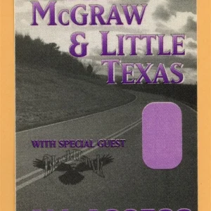 Tim McGraw 1995 w/ Little Texas All I Want Concert Tour AA Backstage Pass