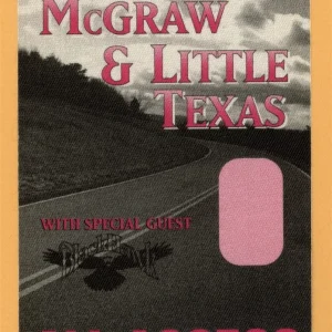Tim McGraw 1995 w/ Little Texas All I Want Concert Tour AA Backstage Pass