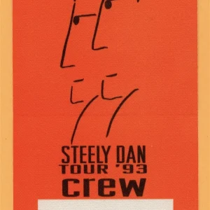 Steely Dan 1993 Concert Tour Crew Backstage Pass