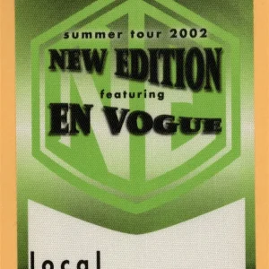 New Edition 2002 w/ En Vogue Concert Tour CREW Backstage Pass