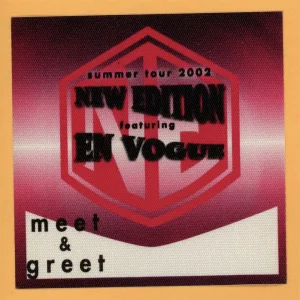 New Edition 2002 w/ En Vogue Concert Tour MEET & GREET Backstage Pass