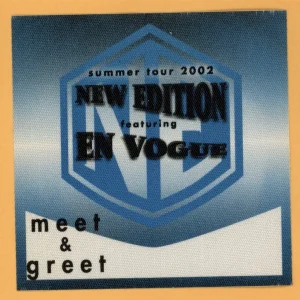 New Edition 2002 w/ En Vogue Concert Tour MEET & GREET Backstage Pass