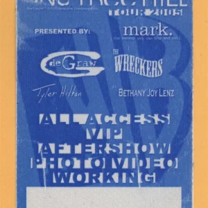 Gavin DeGraw 2005 One Tree Hill Concert Tour VIP Backstage Pass
