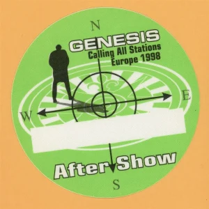 Genesis 1998 Calling All Stations Concert Tour AFTER SHOW Backstage Pass