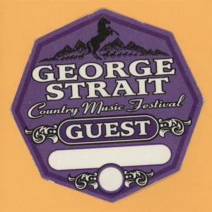 George Strait 1998 Country Music Festival Concert Tour GUEST Backstage Pass