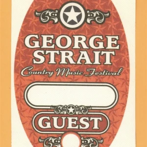 George Strait 1998 Country Music Festival Concert Tour GUEST Backstage Pass