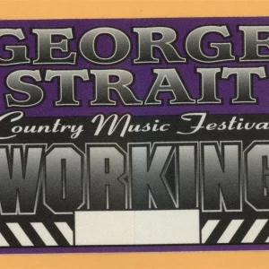 George Strait 2002 Country Music Festival Concert Tour WORKING Backstage Pass