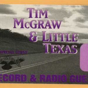 Tim McGraw 1995 w/ Little Texas All I Want Concert Tour Radio Backstage Pass