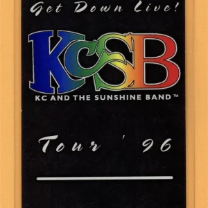 KC & The Sunshine Band 1996 Get Down Tour Laminated AA Backstage Pass