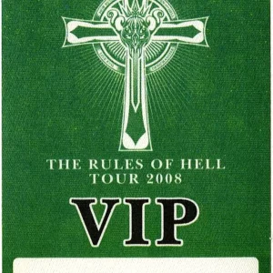 Black Sabbath 2008 The Rules of Hell Concert Tour VIP Backstage Pass