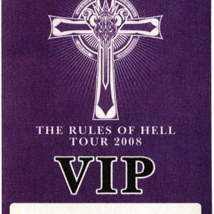 Black Sabbath 2008 The Rules of Hell Concert Tour VIP Backstage Pass