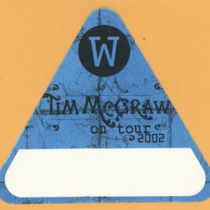 Tim McGraw 2002 Set This Circus Down Concert Tour Working Backstage Pass