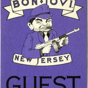 Bon Jovi 1988 New Jersey Concert Tour Guest Backstage Pass