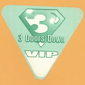 3 Doors Down 2000 Tour VIP Backstage Pass