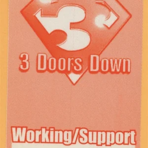 3 Doors Down 2000 Tour WORKING Backstage Pass