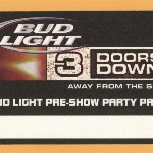 3 Doors Down 2003 Away From The Sun Tour PRESHOW Backstage Pass