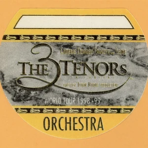 3 Tenors 1998 Luciano Pavarotti Concert Tour ORCHESTRA Backstage Pass