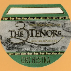 3 Tenors 1998 Luciano Pavarotti Concert Tour ORCHESTRA Backstage Pass