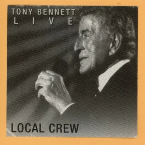 Tony Bennett 2002 Live Concert Tour Crew Backstage Pass