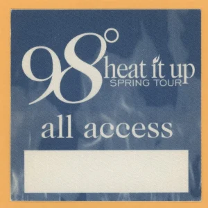 98 Degrees 1998 Heat It Up Tour ALL ACCESS Backstage Pass
