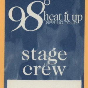 98 Degrees 1998 Heat It Up Tour CREW Backstage Pass