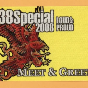 38 Special 2008 Tour MEET & GREET Backstage Pass