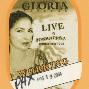 Gloria Estefan 2004 Concert Tour WORKING Backstage Pass
