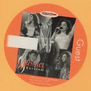Gloria Estefan 1999 Millenium Concert Tour GUEST Backstage Pass