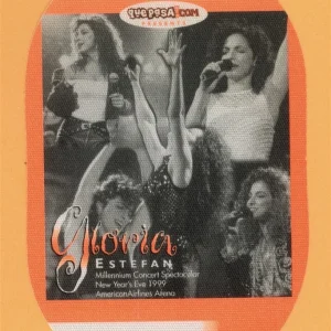 Gloria Estefan 1999 Millenium Concert Tour AFTER SHOW Backstage Pass