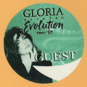 Gloria Estefan 1997 Evolution Concert Tour GUEST Backstage Pass