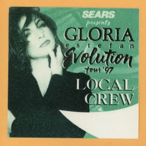 Gloria Estefan 1997 Evolution Concert Tour CREW Backstage Pass - Sears