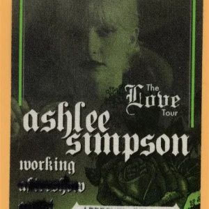 Ashlee Simpson 2003 Concert Tour WORKING Backstage Pass