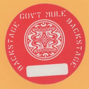 Gov't Mule 2004 Déjà Voodoo Concert Tour Backstage Pass
