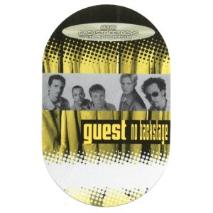 Backstreet Boys 1999 Millennium Concert Tour Guest Backstage Pass