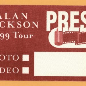 Alan Jackson 1999 Concert Tour PRESS Backstage Pass