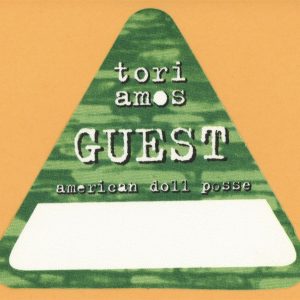 Tori Amos 2007 American Doll Posse Concert Tour Guest Backstage Pass