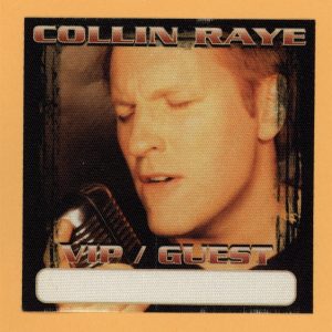 Collin Raye 1998 The Walls Came Down Concert Tour VIP Backstage Pass
