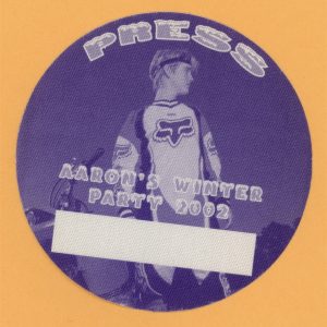 Aaron Carter 2002 Rap & Retro Concert Tour PRESS Backstage Pass